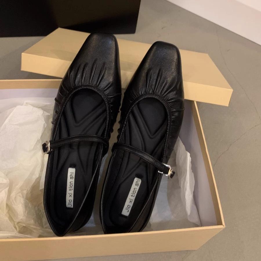French Flat-soled Silver Mary Jane Single Shoes Women's Shoes Spring and Autumn 2025 New Spring Skirt Gentle Evening Shoes