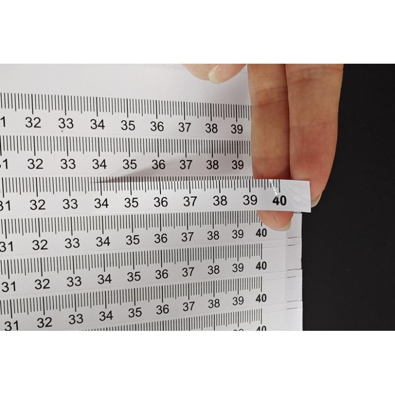 Waterproof Self-Adhesive Scale Ruler Sticker - Midpoint Measurement Marker.