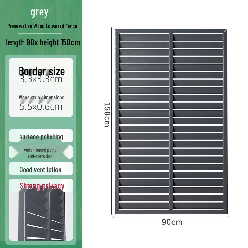 Outdoor Privacy Screen: Louvered Wood Fence for Gardens and Courtyards
