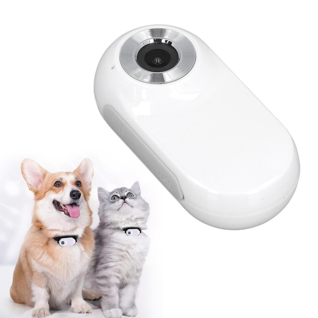 Pet Collar Camera 120 degrees  Wide Angle OTG Connection Lightweight Small Action Camera Pet Sport Camera with Back Clip for Dogs Cats