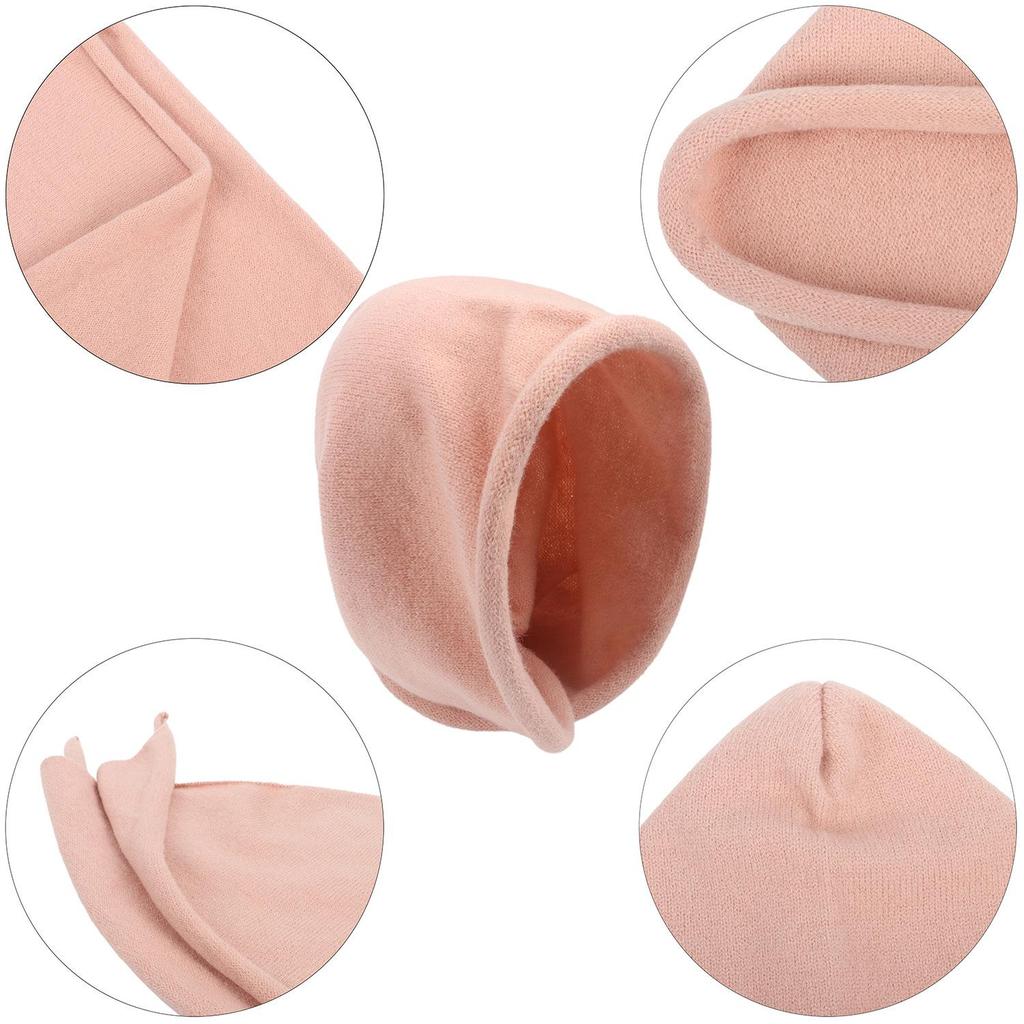 Women's Winter Scarf & Hat Combo: Imitation Cashmere Knit Pullover Hat Wrap