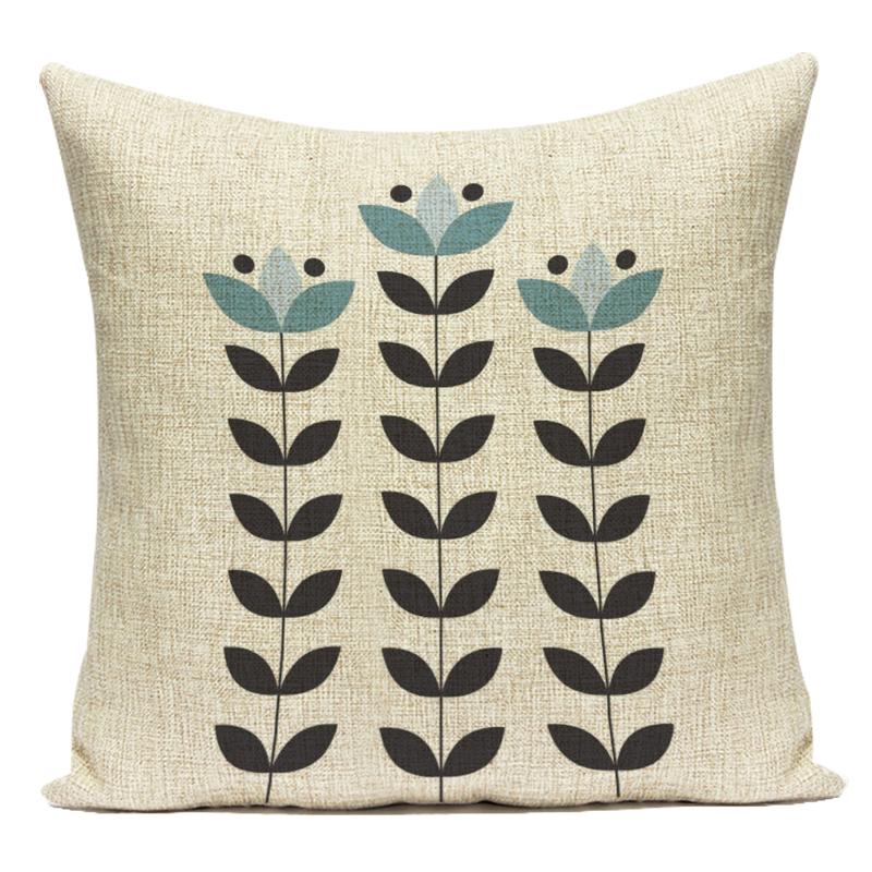 Geometry Animal Plants Cushion Cover Decorative Sofa Seat Home Office Decor Pillow Covers Bear Bird Pattern Throw Pillow Cases
