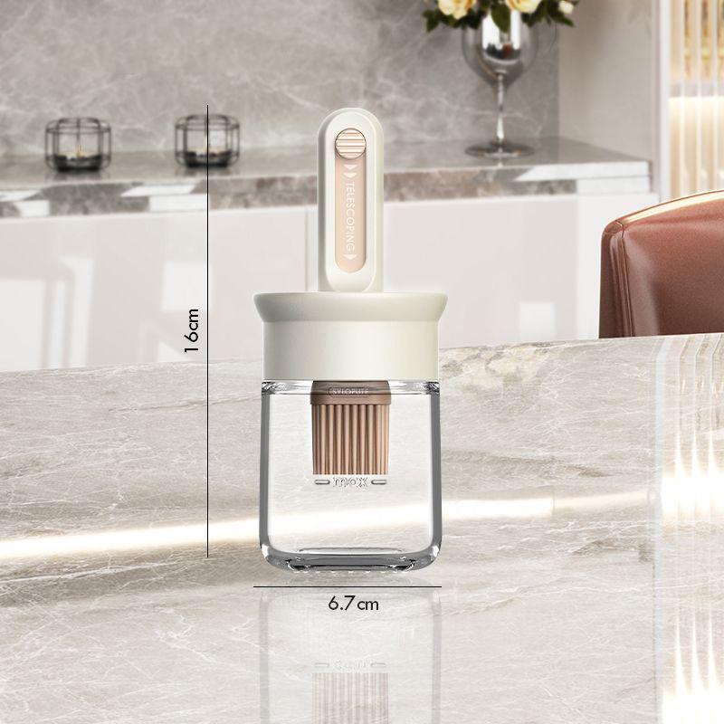 GIANXI Food Grade Baking BBQ Brush Oil Brush Oil Bottle One Glass Household Heat Resistant Kitchen Silicone Brush BBQ Tools
