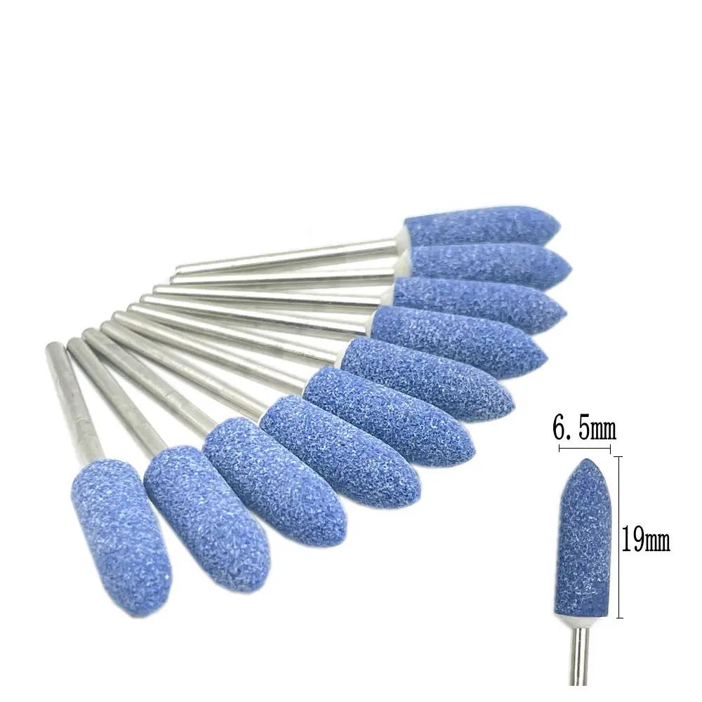 10pcs/set  Dental Stone Grinder Polisher Burs 2.35mm Shank For Contouring Shaping Porcelain Dental Rotary Stone Polisher
