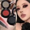 Punk Smoky Red Black Eye Shadow Palette Waterproof Gothic Matte Blue Eyeshadow Tray Women Halloween Eye Pigments Makeup Palette