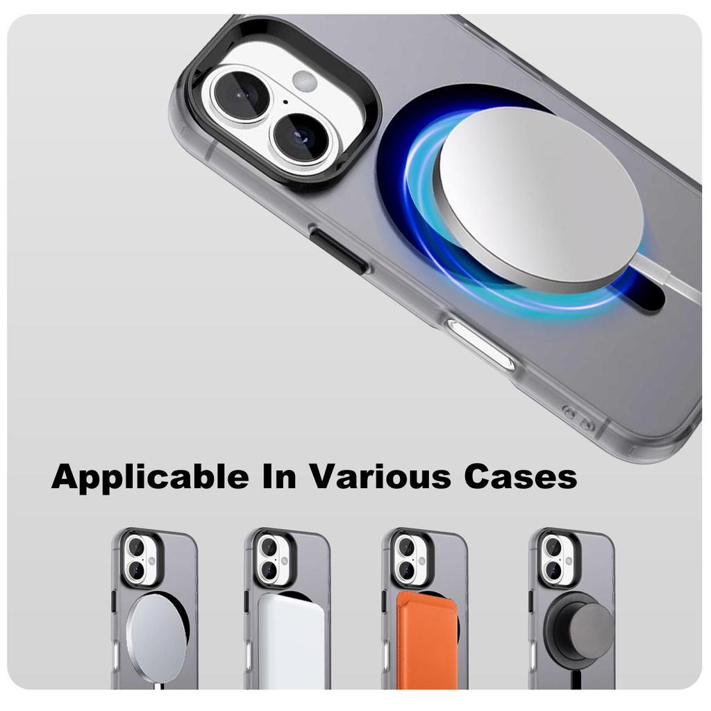 IMAK For iPhone 16 Case Compatible with MagSafe Candy Color Anti Drop TPU+PET Back Cover