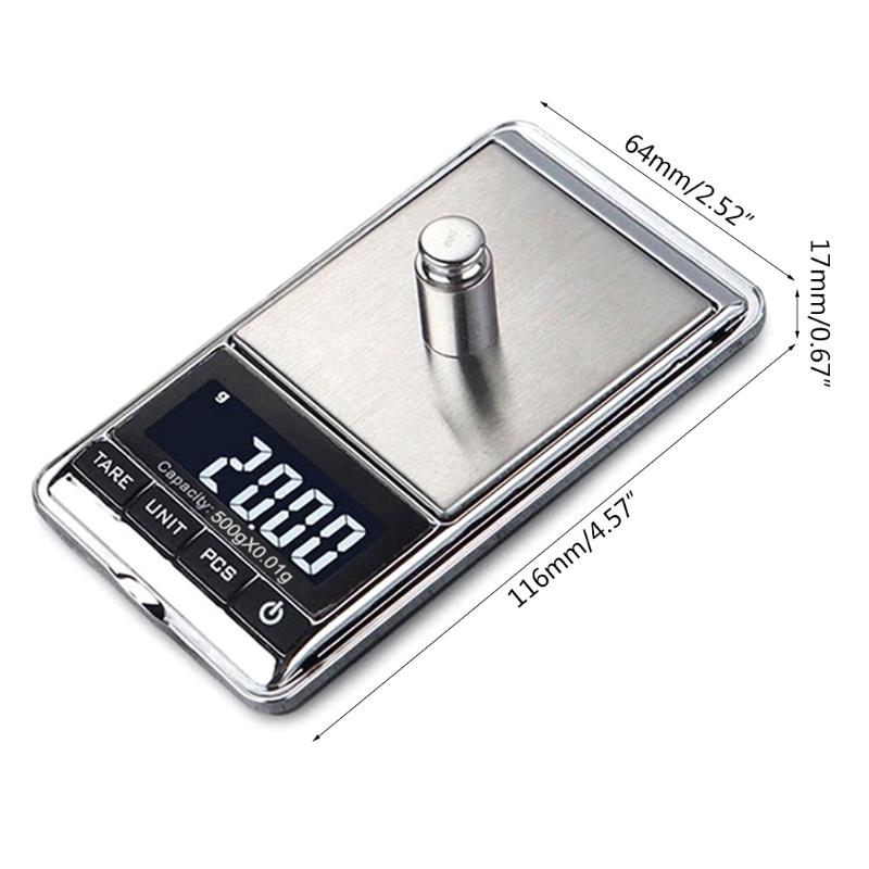 Digital Pocket Jewelry Scale High Precision Portable Scale Steelyard 0.1 G Reloading Compatible for W/ Jewelry & Gems