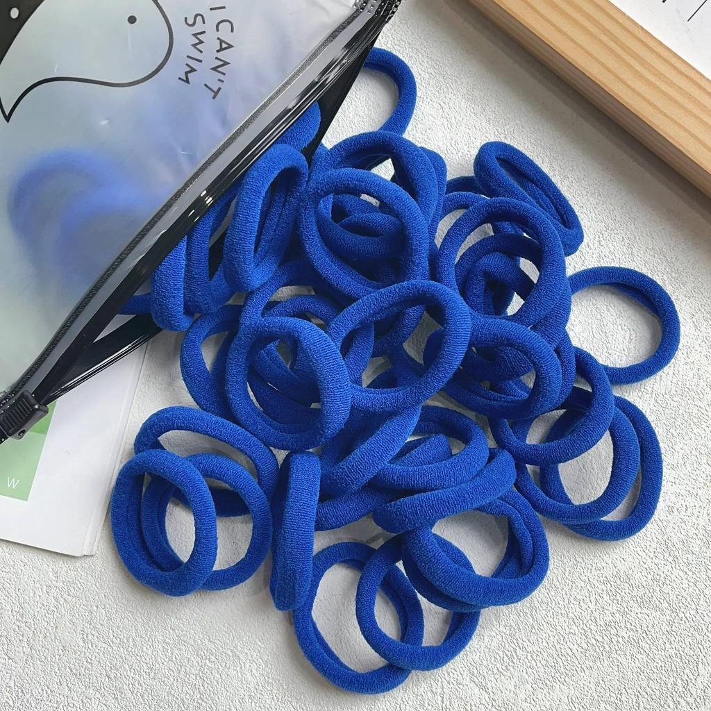 30/50/100PCS/Lot Girl Mix Colors Hair Bands Basic Hair Ties Elastic Headband Hair Scrunchies Women Accessories Ponytail Holder