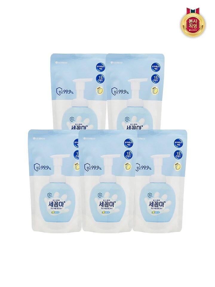 ON:THE BODY Secomma Bubble Hand Wash Lemon Scent Refill 200ML x 5