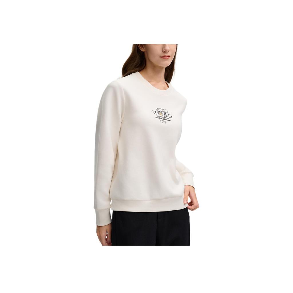New FILA Sweatshirt Women's Light Beige White F11W518209FIV