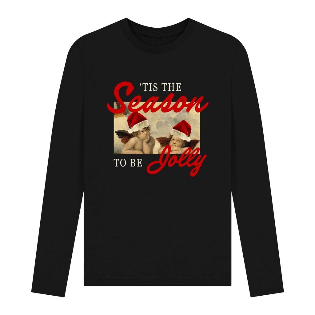 Apoh Unisex Adult Tis The Season To Be Jolly Raphael Long-Sleeved T-Shirt