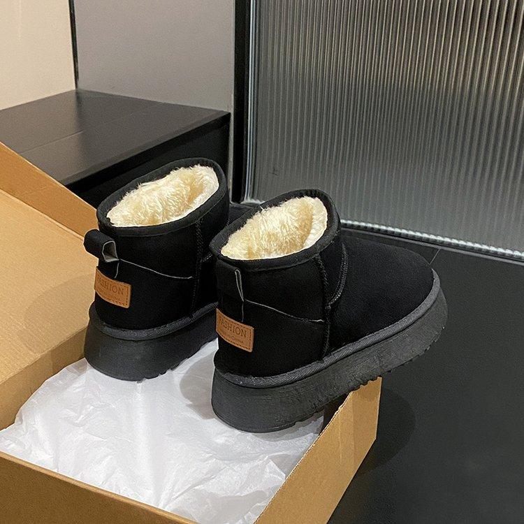 Sneeuwlaarzen nieuw antislip winter warm opgestapeld verdikt klassiek kort sneeuwkatoenlaarzen katoenen schoenen