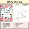 1pc "My Final Wishes" Planner - Comprehensive End of Life Organizer with Floral & Butterfly Design, End of Life Planner Book