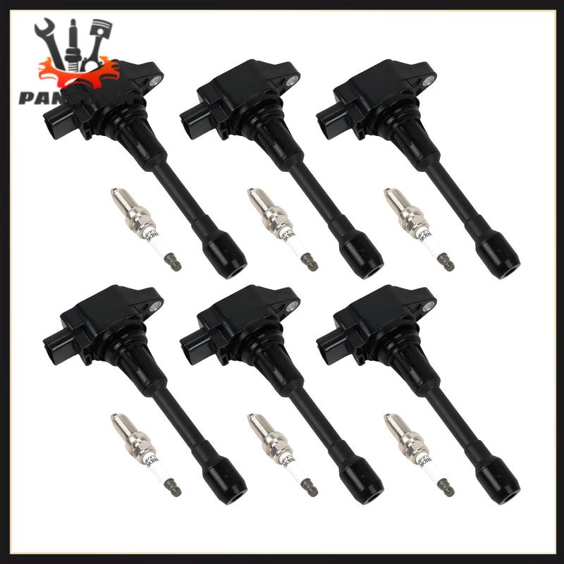 6pcs Ignition Coils + 6pcs Iridium Spark Plugs For INFINITI EX37 G37 Q50 Nissan 370Z UF617 Ignition System Coil Wear Part