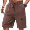 Men's Ripped Loose Fit Cloth Athletic Shorts