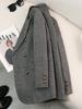 Femmes Automne Hiver Veste de Costume Motif Mot Blazer Manteau Tempérament Féminin Design Cool Hauts Uniques pour Dames