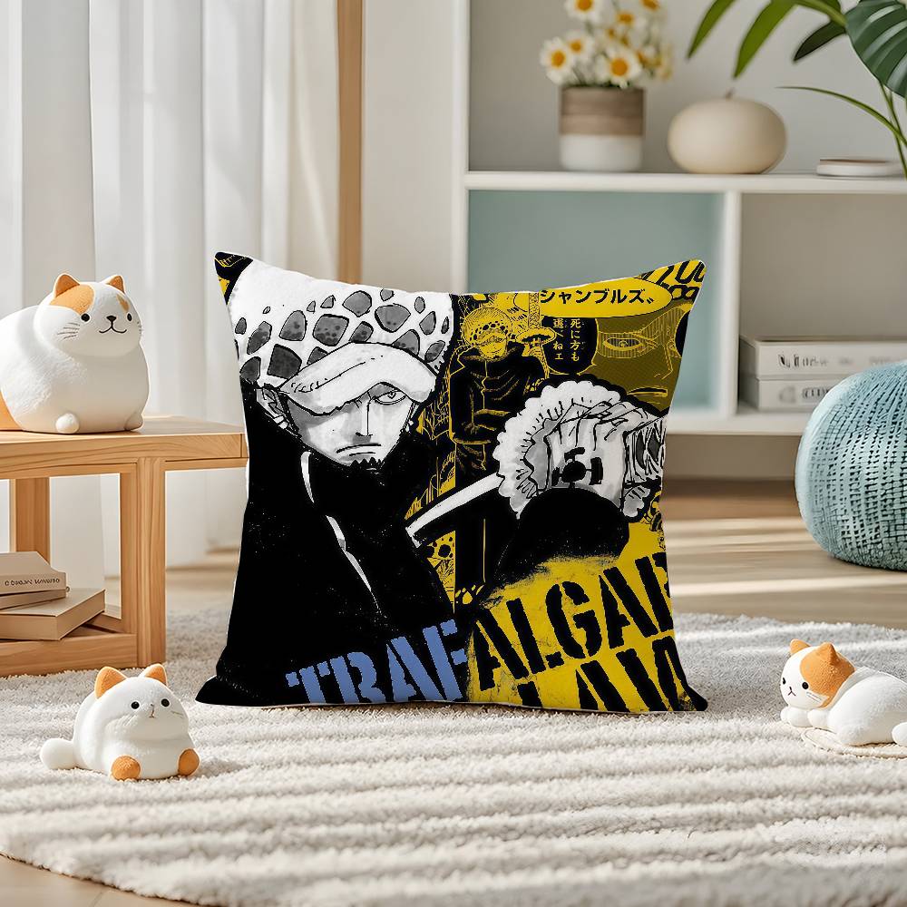 One Piece Charlotte Katakuri Anime Plush Pillow Cover Soft Short Plush Cushion Cover For Sofa Bedroom Home Decor Gift Decoration