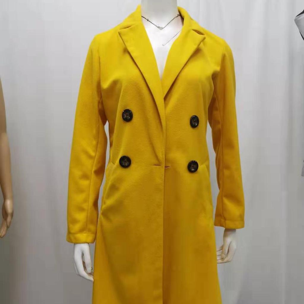 Women's Solid Color Lapel Mid-length Button Imitation Woolen Coat Spring Furry Outerwear Type 2024 Autumn Winter Plus Size New Faux Fur Coat