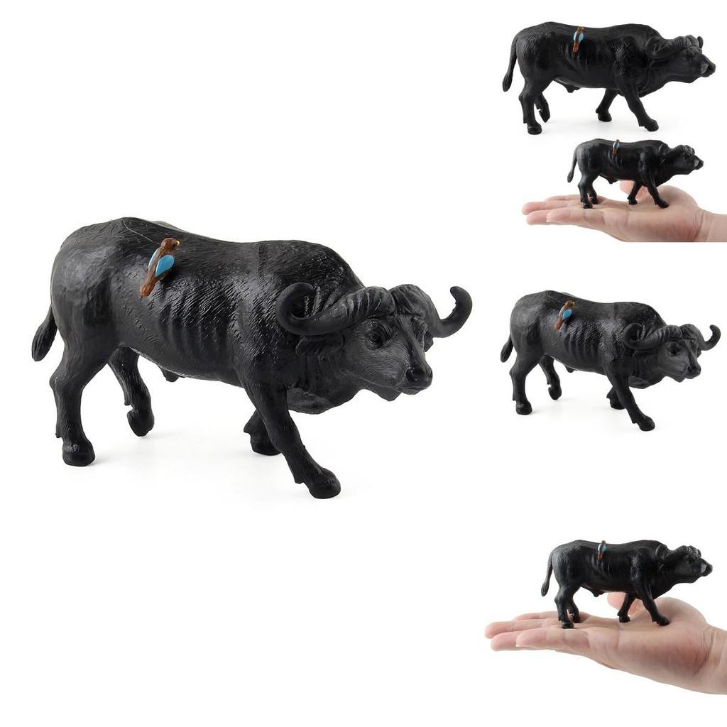 Wild Animal Water Buffalo Model Plastic Toy For Kids Educational Playroom Decor