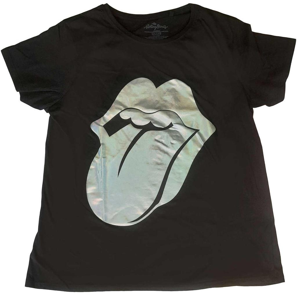 The Rolling Stones Unisex-Erwachsene Folien-Logo-T-Shirt