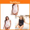 Nylon Sleeveless Bodysuit With Sheer Mesh Fabric For Casual Summer Wear