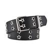 Trendiger Punk-Stil Nieten-Ledergürtel mit Metalldreiecken – Y2K-inspirierter dekorativer Taillenbund für einen Hot Girl Look