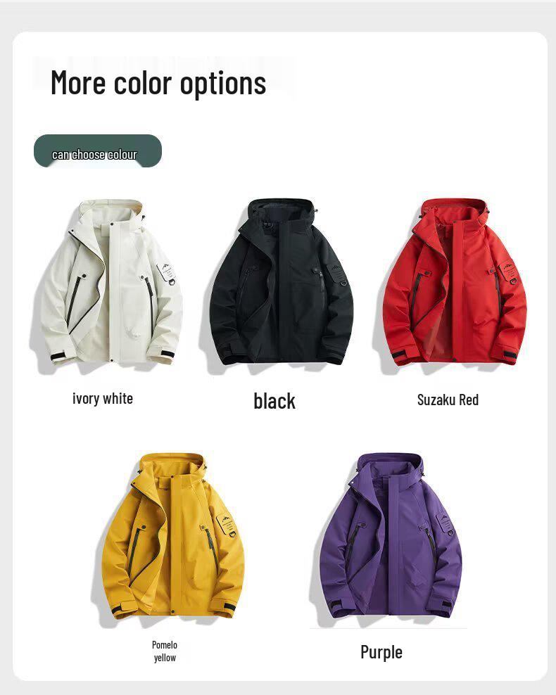 Veste d'extérieur à capuche polyvalente, tendance et triple protection