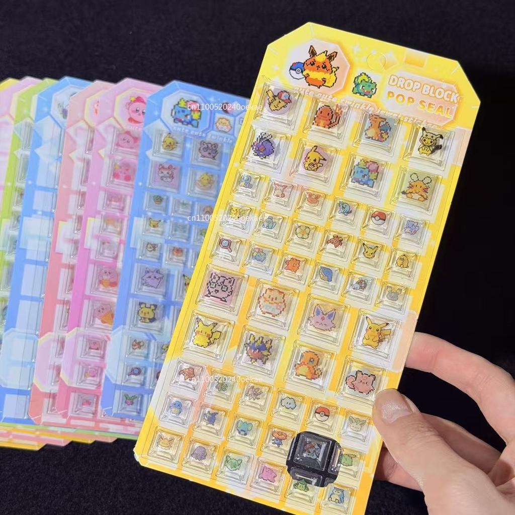 New Pokmon 3D Cube  Stickers Pikachu Fat Ding Cute Cartoon Account Stickers Children'S Diy Decorative Stickers