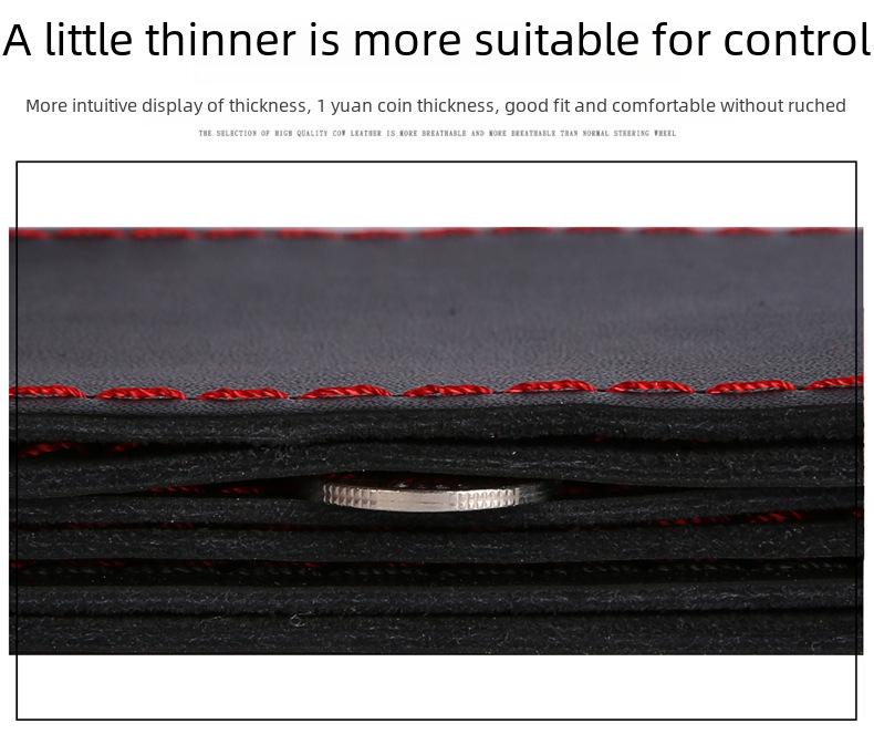 Universeller handgenähter Lenkradbezug aus Rindsleder für alle Jahreszeiten