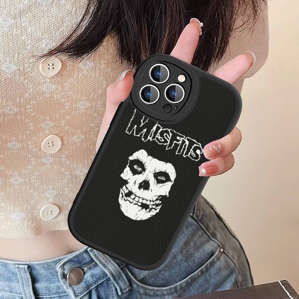 The Misfits For IPhone 16 15 14 13 12 11 Pro Max Plus Shockproof Leather Soft Phone Cover