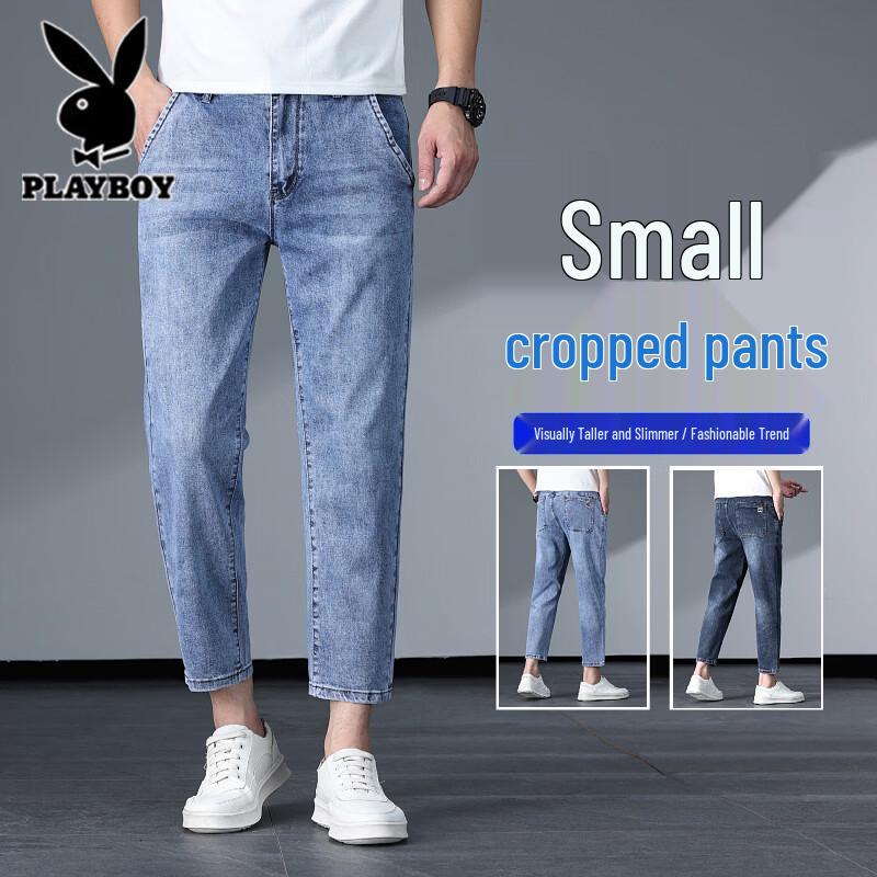 Playboy Men s Slim-Fit Cropped Denim Jeans 36