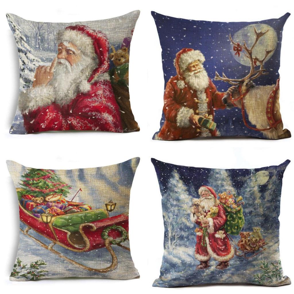 Premium Quality 17.7" Merry Christmas Cushion Cover With Timeless Holiday Design