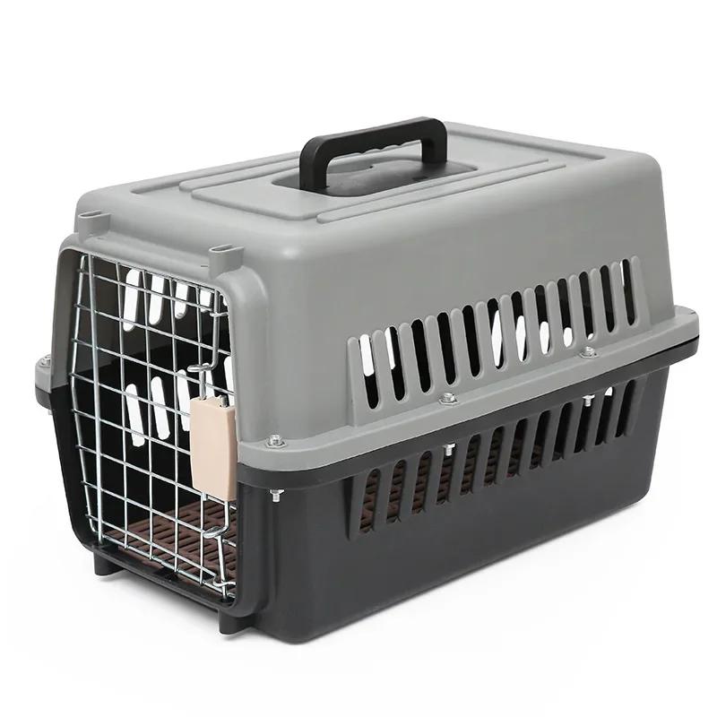 Grande cage en plastique pour chatGrande cage pour animaux de compagnie aérienneBoîte d'expédition pour chatFournitures portables pour animaux de compagnie en extérieur