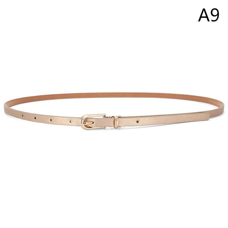Ceinture décorative pour robes et pulls, fine et ajustable en cuir synthétique pour femmes, disponible en plusieurs couleurs.