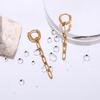 European and American 18K Gold Plated Tassel Earrings: Fashionable Simple Paperclip Chain Design