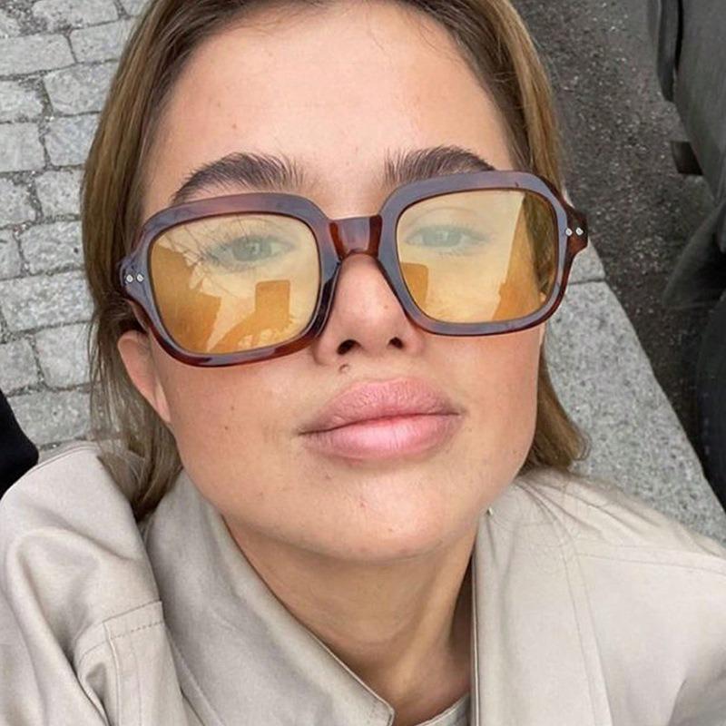 New Fashion Square Sunglasses Women Luxury Brand Vintage Trending Sun Glasses Ladies Classic Black Rectangle Eyeglasses