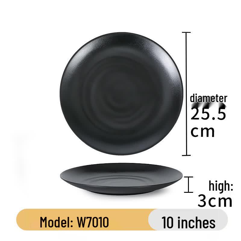 Japanese Style Matte Melamine Round Serving Plates