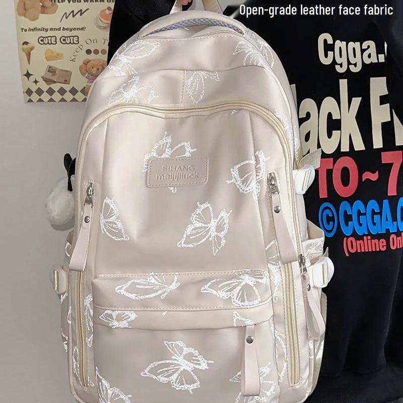 Reflective Butterfly Backpack for Middle & High School Girls – Versatile Shoulder Bag for Students