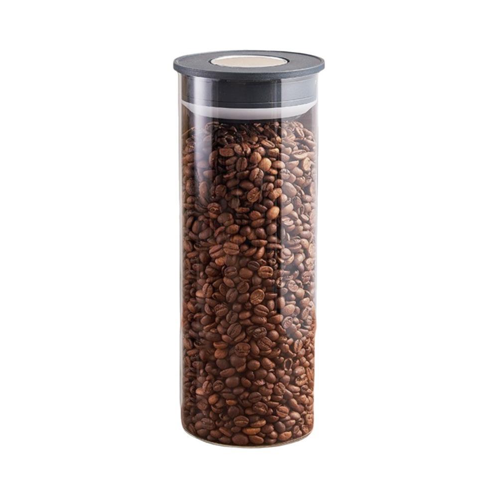 Press Type Vacuum Coffee Canisters Glass Tea Storage Container Food Storage Jar Grain Storage
