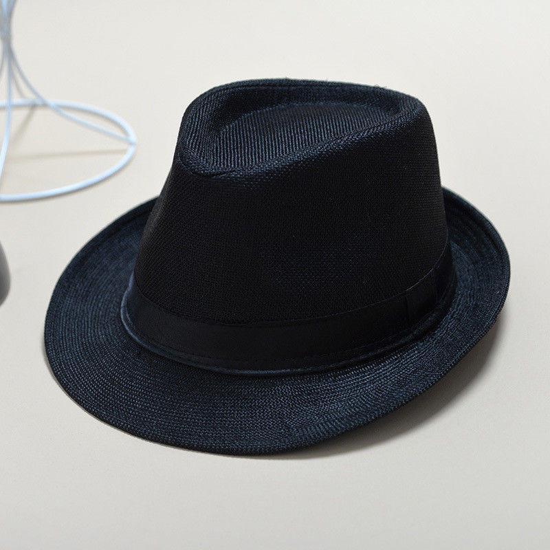Classic Straw Fedora Hat Wide Brim Panama Hat Summer Party Fedoras Dress Hat for Men Women