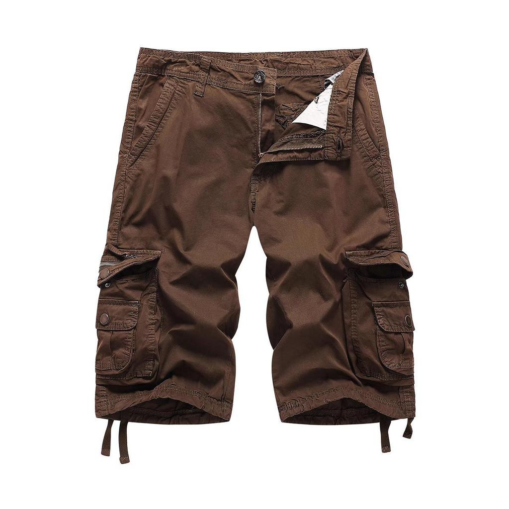 Pantaloncini Cargo Uomo Estate Esercito Militare Tattico Homme Pantaloncini Casual Monocolore Multi-Tasche Pantaloncini Cargo Maschili Taglie Forti