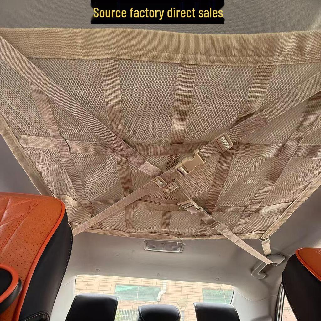 Car Supplies Roof Net Double Zipper Storage Organizer Bag