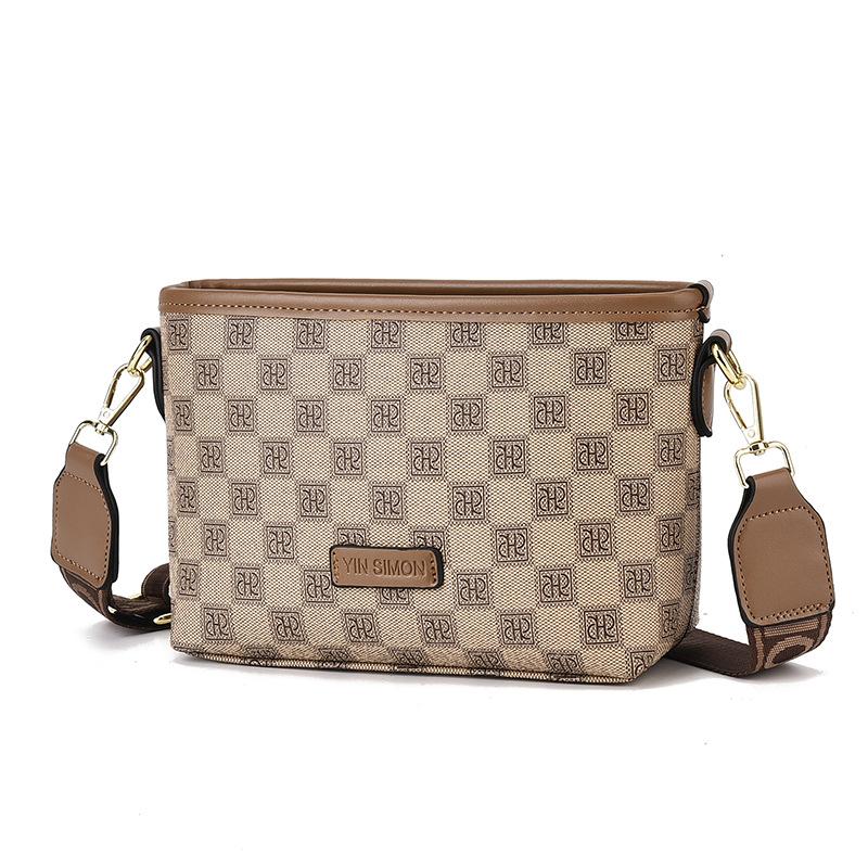 Bag women's 2025 new high-end women's shoulder messenger bag pu fashion small square bag dumpling bag women's bag