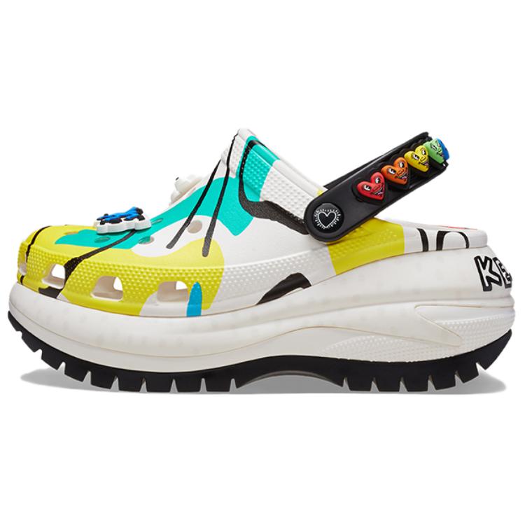 Crocs Classic Mega Crush Clog Keith Haring White Multi Unisex 209822-001 38-39