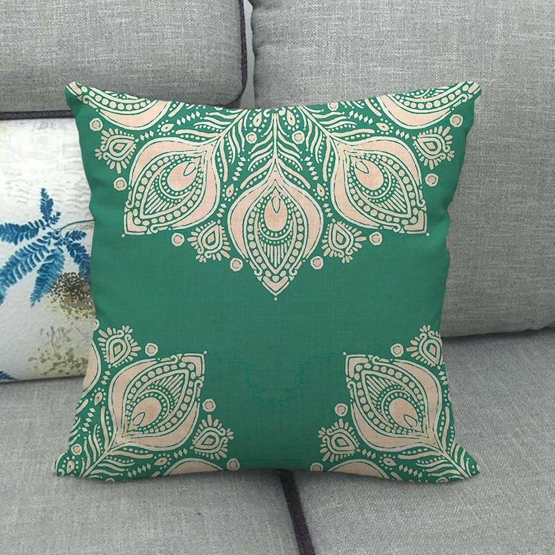 Bohemian Geometric Patterns Digital Printing Short Plush Pillow Covers For Car Sofa Office Cushion Cover Home Goods 60X60Cm