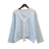 Autumn and winter new lace shawl imitation mink velvet knitted cardigan soft waxy temperament sweater jacket women