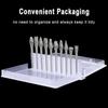 10pcs/set Carbide Rotary Burr Set Carving Burr Bits with 3mm Shank 6mm Bit for Wood & Stone Carving, Steel Metal Working