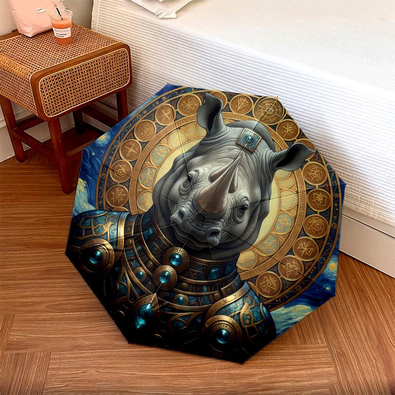 AnimalSorcerer Pattern Pattern New Style Umbrella, 1 Piece Automatic Folding Umbrella, Portable Travel Umbrella, Outdoor Umbrella, Birthday Gift