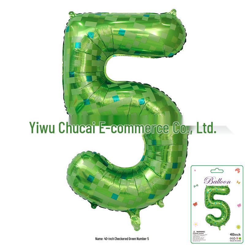 Décoration Bandeau Rayé à Carreaux Vache Dégradé 40" - Grand Chiffre pour Scène de Fête d'Anniversaire de Bébé