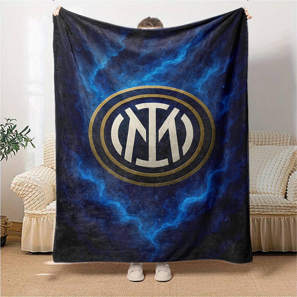 Coperte con Emblema Inter Milan Flanella Stampata Traspirante Calda Coperta da Divano per Casa Ufficio Coperte da Letto 0708a102